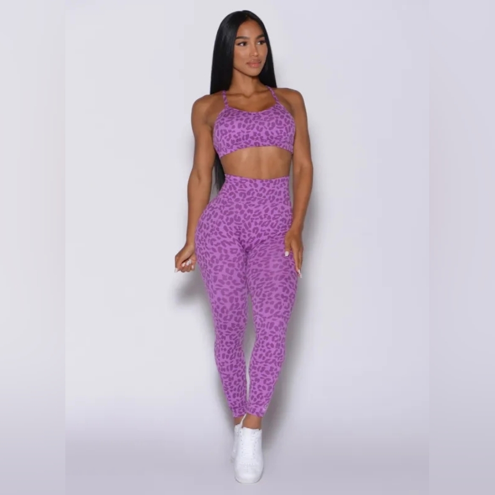 ๐RESERVED๐ Bombshell Pumped Animal Purple Cheetah Leopard Print Lavender Bra - Picture 10 of 13